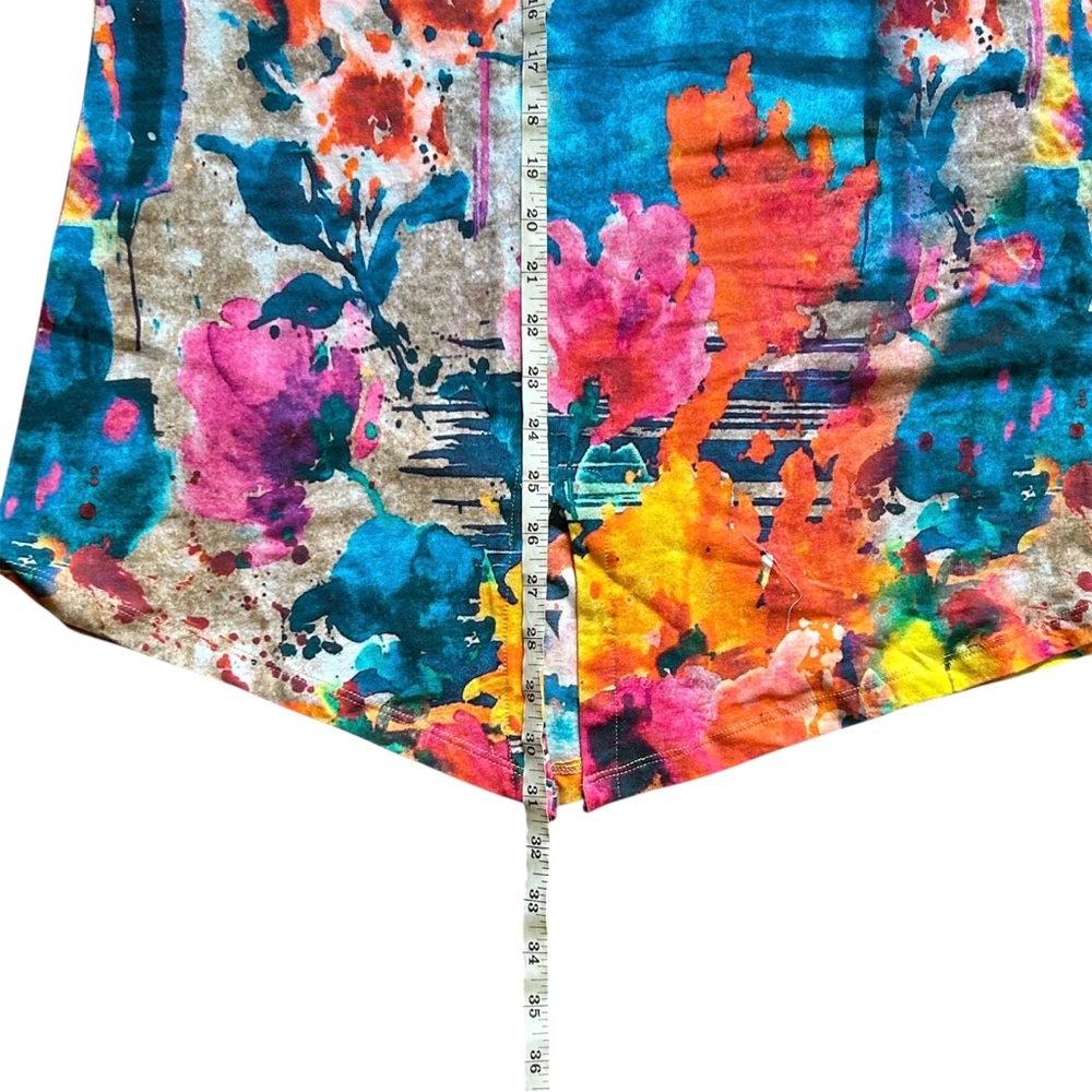 PARSLEY & SAGE Women Size 2X Multicolor Abstract Art Asymmetrical Tunic Top. - Picture 10 of 12